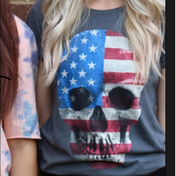 American flag skull tee - Picture 3 of 4
